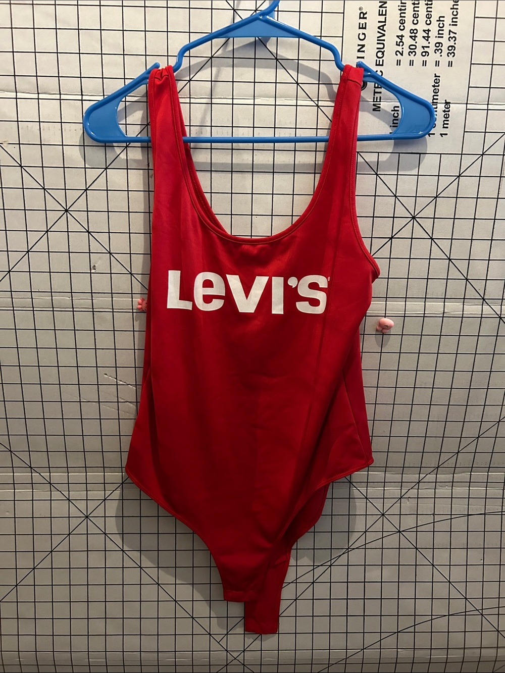 Levi's Bright Red Logo Tank Bodysuit